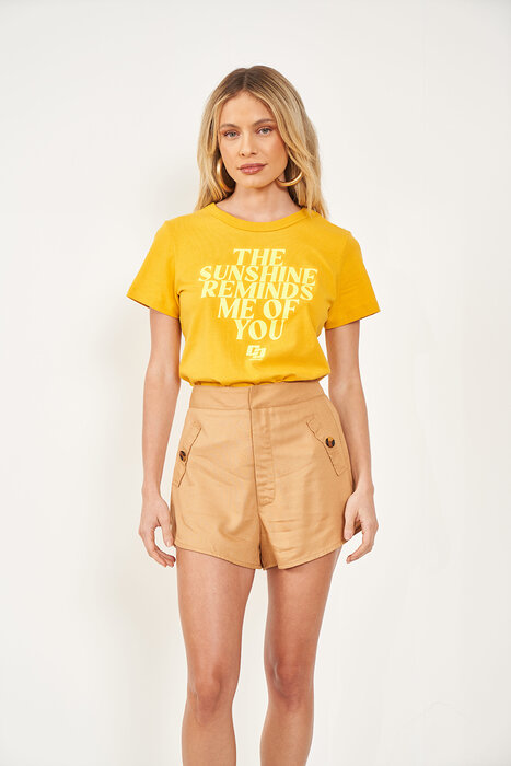 T-SHIRT FEMININA THE SUNSHINE REMINDS ME OF YOU COLCCI