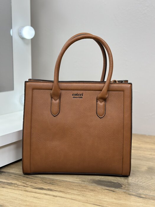 BOLSA FEMININA TOTE TEXTURA COLCCI CARAMELO