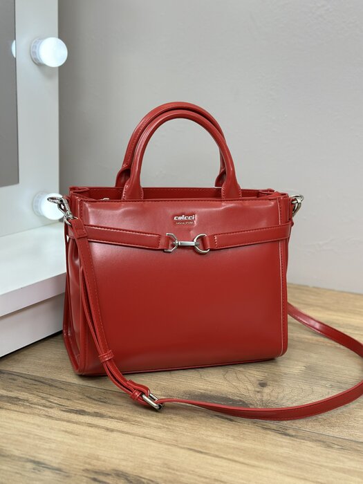 BOLSA FEMININA TOTE BOX COLCCI VERMELHO