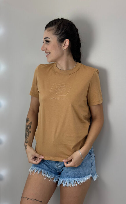 T-SHIRT FEMININA COLCCI LOGO 2C EMBORRACHADO