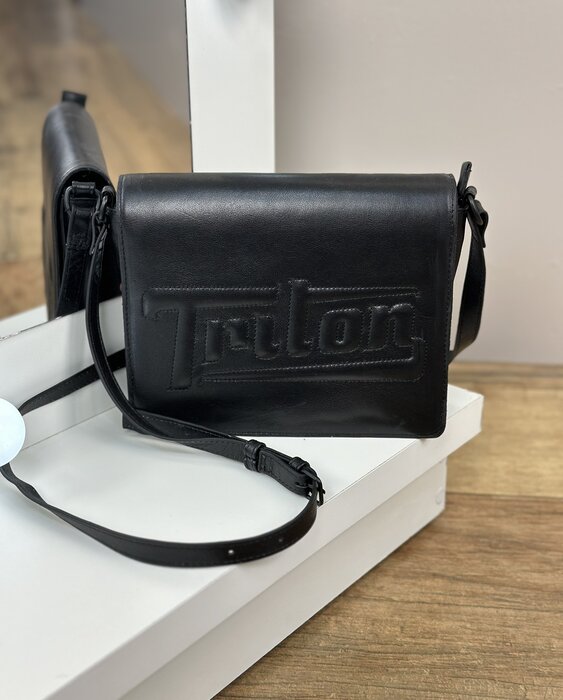 BOLSA TRITON COURO LATERAL LOGO ALTO RELEVO