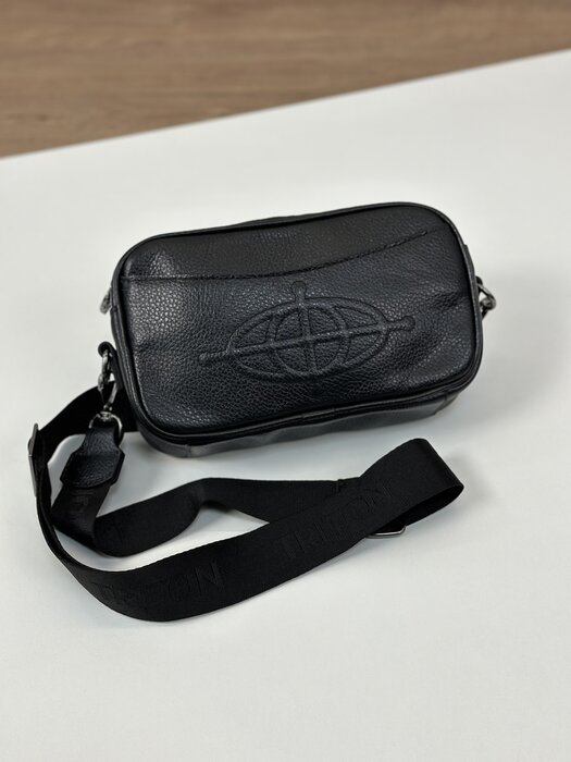 BOLSA TRITON CROSSBODY COURO ALCA TECIDO LOGOMANIA