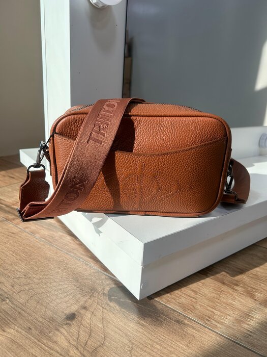 BOLSA TRITON CROSSBODY COURO ALCA TECIDO LOGOMANIA