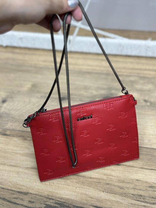 BOLSA FEMININA FLAT CORRENT GRAVAÇÕES DOUBLE C COLCCI VERMELHA