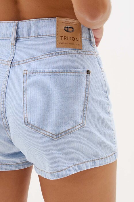 SHORTS JEANS FEMININO KAREN TRITON LISTRINHAS